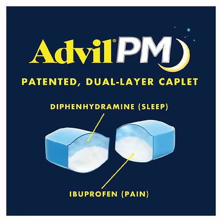 Advil PM Pain Reliever & Nighttime Sleep Aid Coated Caplets 238mg