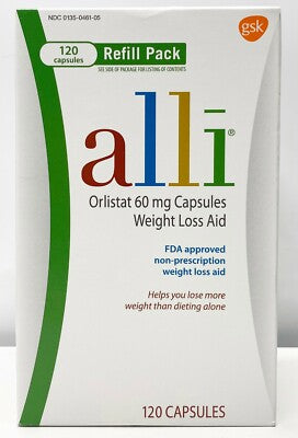 Alli Orlistat Diet & Weight Loss Supplement Pills 60mg – 120 Count
