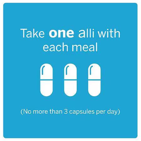 Alli Orlistat Diet & Weight Loss Supplement Pills 60mg – 120 Count