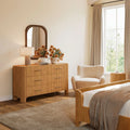 5-Piece Alexa Fluted Oak Bedroom Set – King Size Complete Bedroom Furniture Collection