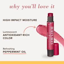 Burt's Bees Natural Moisturizing Lip Shimmer Rhubarb
